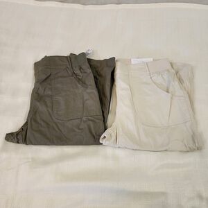 Bundle Of Christopher & Banks Capris NWT SZ 8, CREAM/ KAKI/ OLIVE GREEN